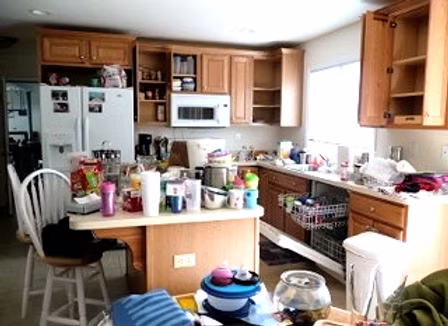 Before: A working kitchen that had stopped working